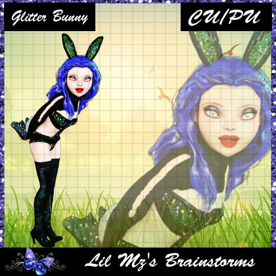 LMB Glitter Bunny CU