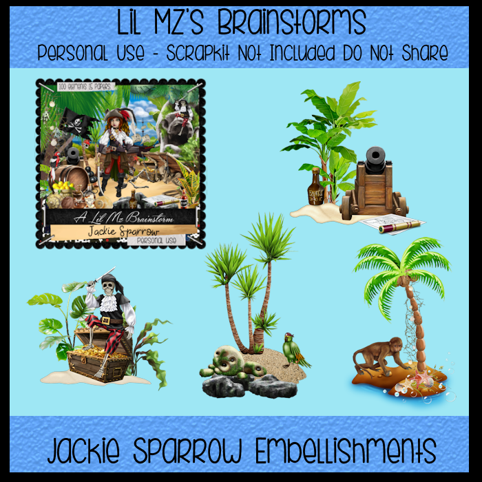 LMB Jackie Sparrow Embellishments PU