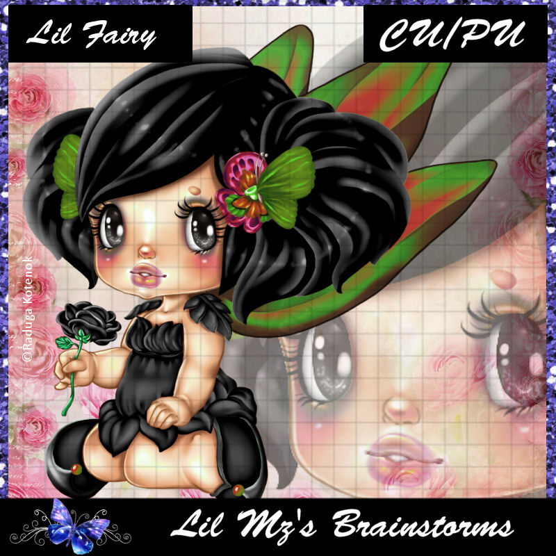 LMB Lil Fairy Black CU - Click Image to Close