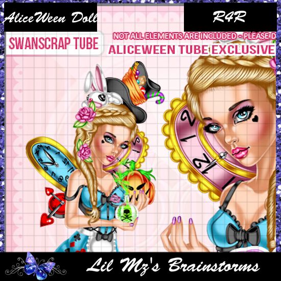 LMB Swan Scraps AliceWeen Doll R4R